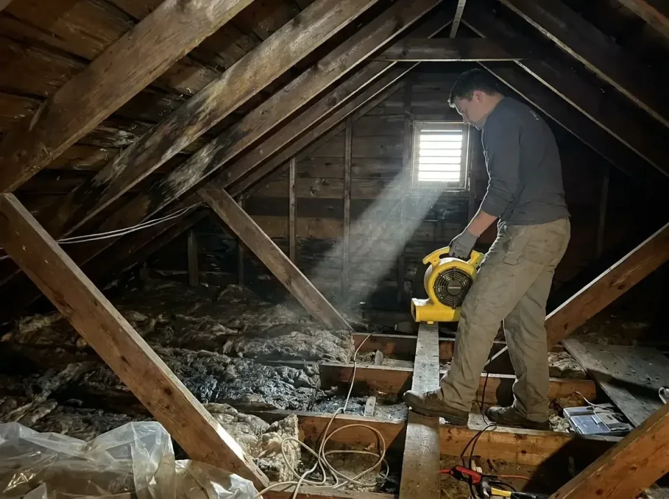 attic-water-damage-drying-proc-007 — frequently asked questions, Emergency Water Extraction & 24/7 Flood Response in Airmont…